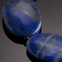 Evening Sea necklace, lapis lazuli and oxidised silver